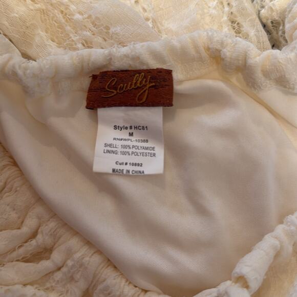 Scully “honey creek” cream lace boho size M - Picture 3 of 5